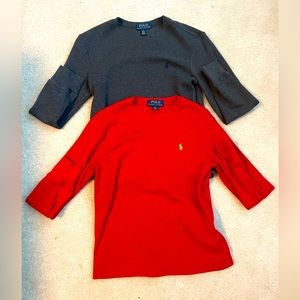 Polo Ralph Lauren “waffle” shirts, you size M (10-12)